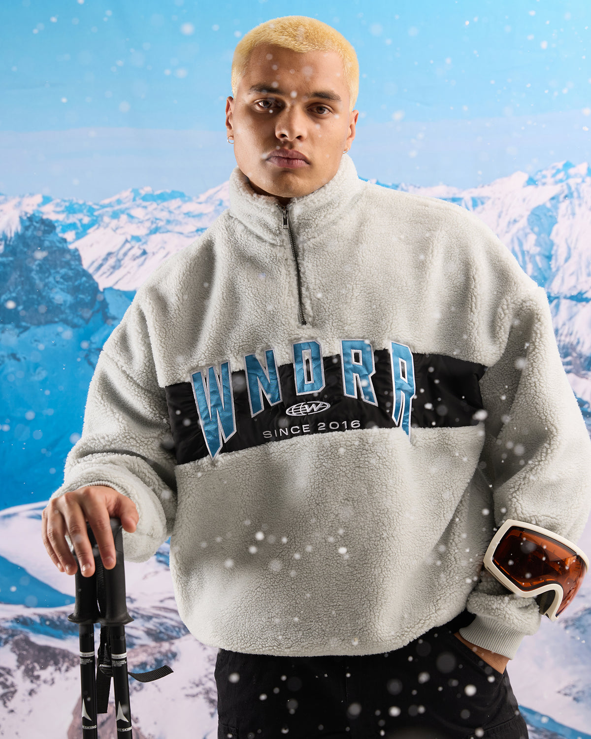 Hashi 1/4 Zip Sherpa Fleece Oyster