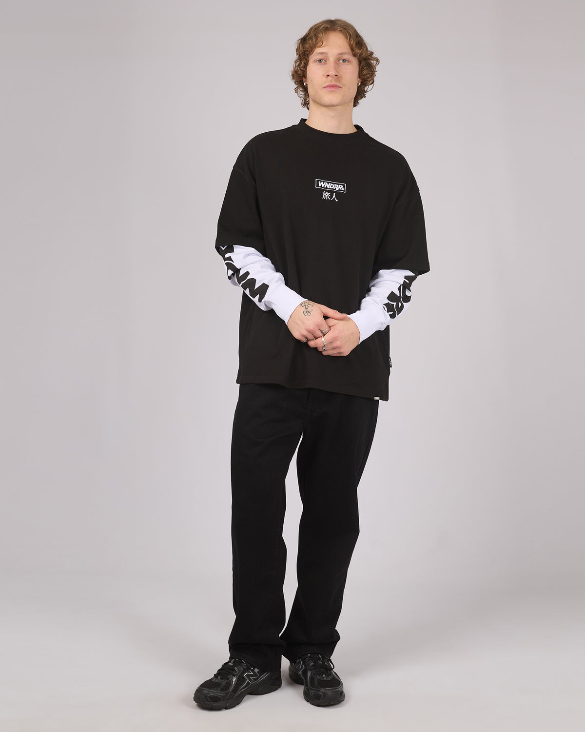 Shodo Layered L/S Tee Black