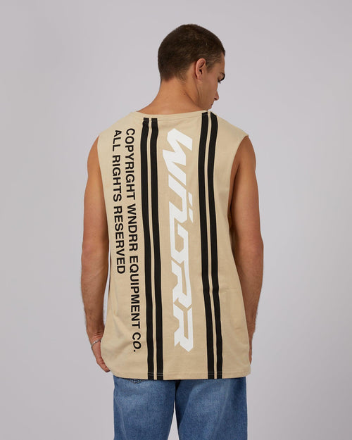Wndrr-Back Off Muscle Top Tan-Edge Clothing