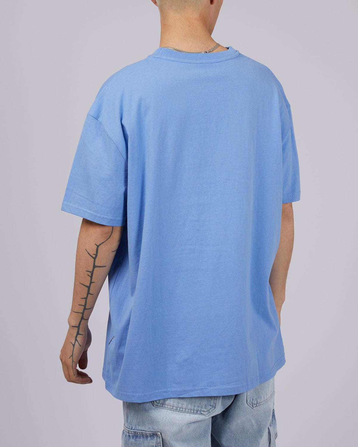Wndrr-Conscript Box Fit Tee Air Blue-Edge Clothing