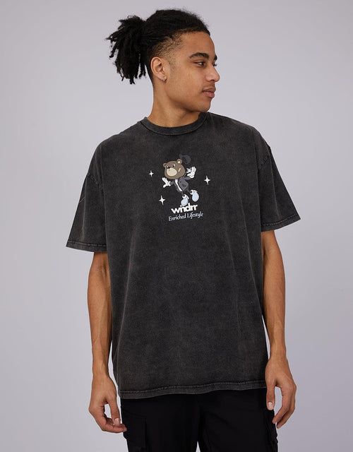 Wndrr-Enriched Vintage Fit Tee Washed Black-Edge Clothing