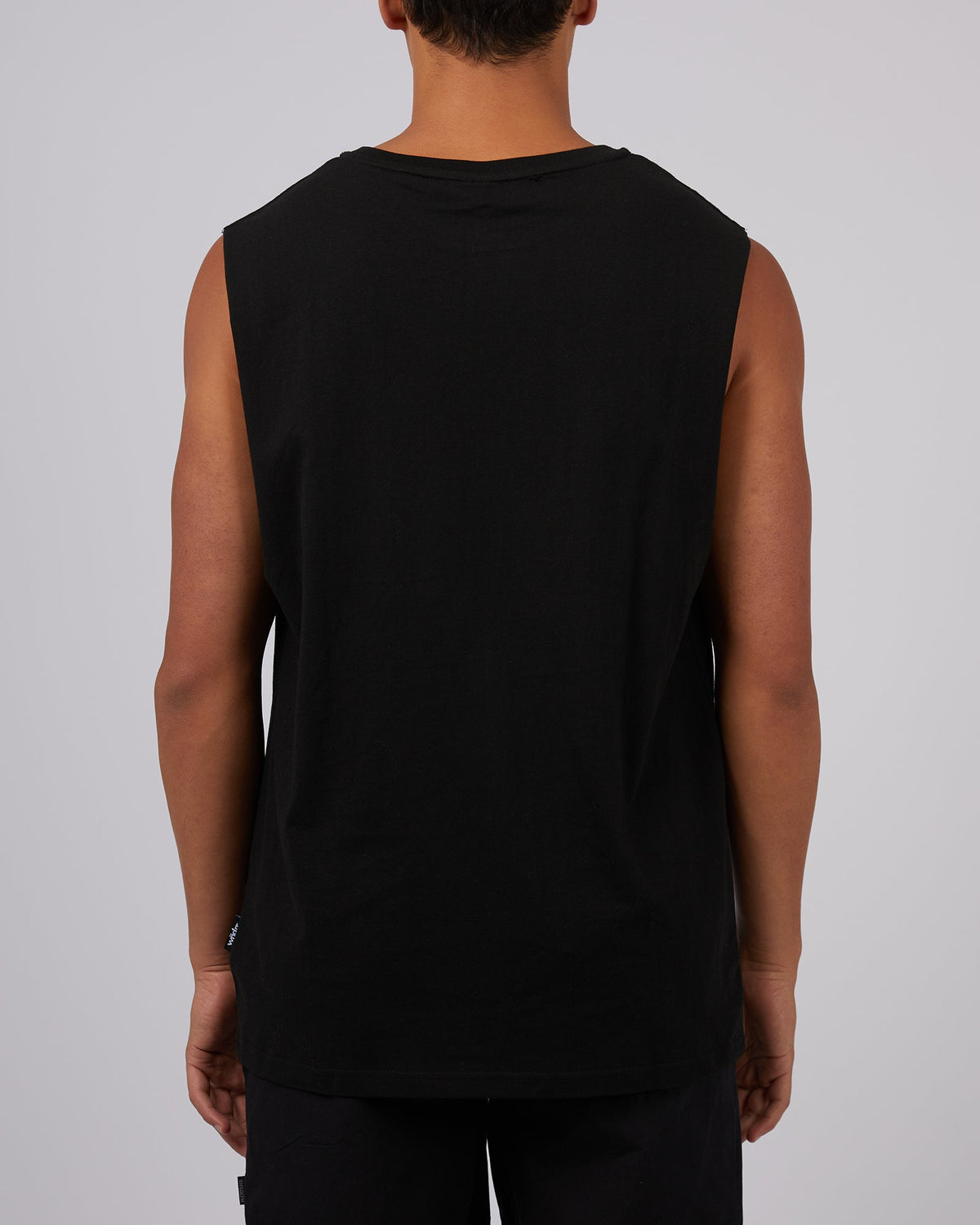 Wndrr-High Roll Muscle Top Black-Edge Clothing