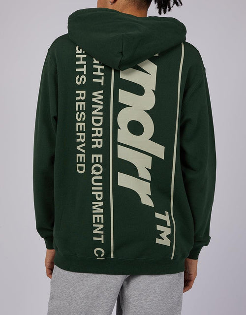 Wndrr-Output Hood Sweat Forest Green-Edge Clothing