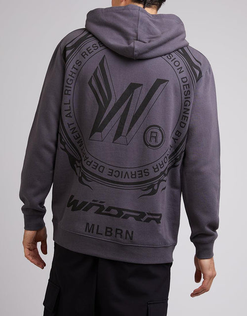 Wndrr-Repeat Hood Sweat Charcoal-Edge Clothing