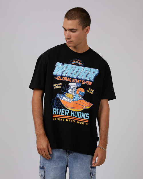 Wndrr-River Hoons Box Fit Tee Black-Edge Clothing