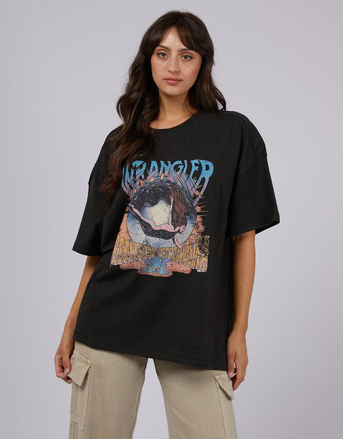 Wrangler-Boxy Slouch Tee Black-Edge Clothing