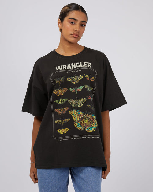 Wrangler-Evolution Boxy Slouch Tee Worn Black-Edge Clothing