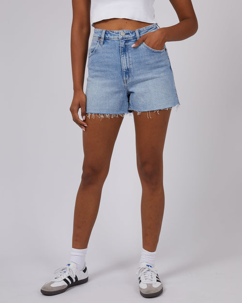 Wrangler-Hi Bells Short Roadie Blue Blue-Edge Clothing