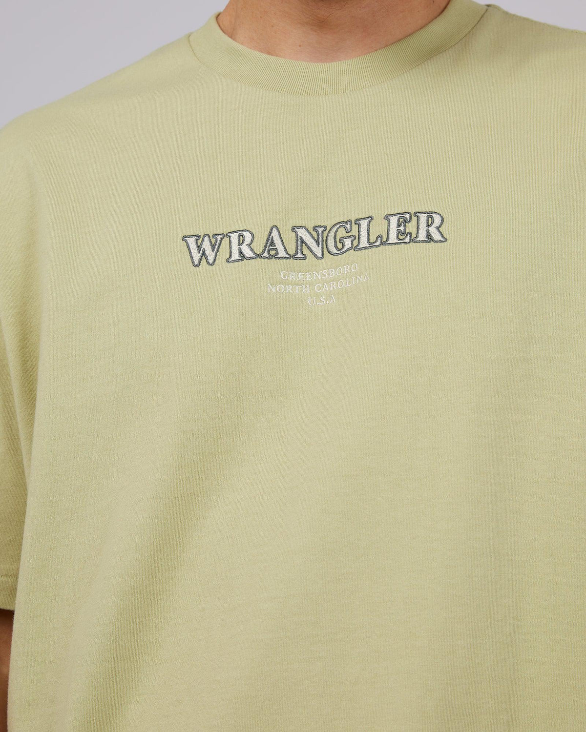 Wrangler-Revival Slacker Tee Dusty Thyme-Edge Clothing