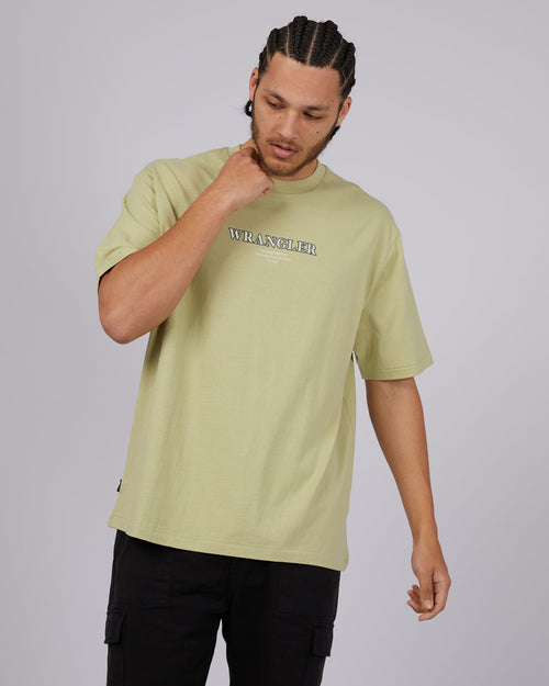 Wrangler-Revival Slacker Tee Dusty Thyme-Edge Clothing
