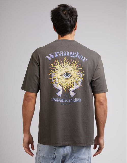 Wrangler-Sun Hands Slacker Tee Dark Slate-Edge Clothing