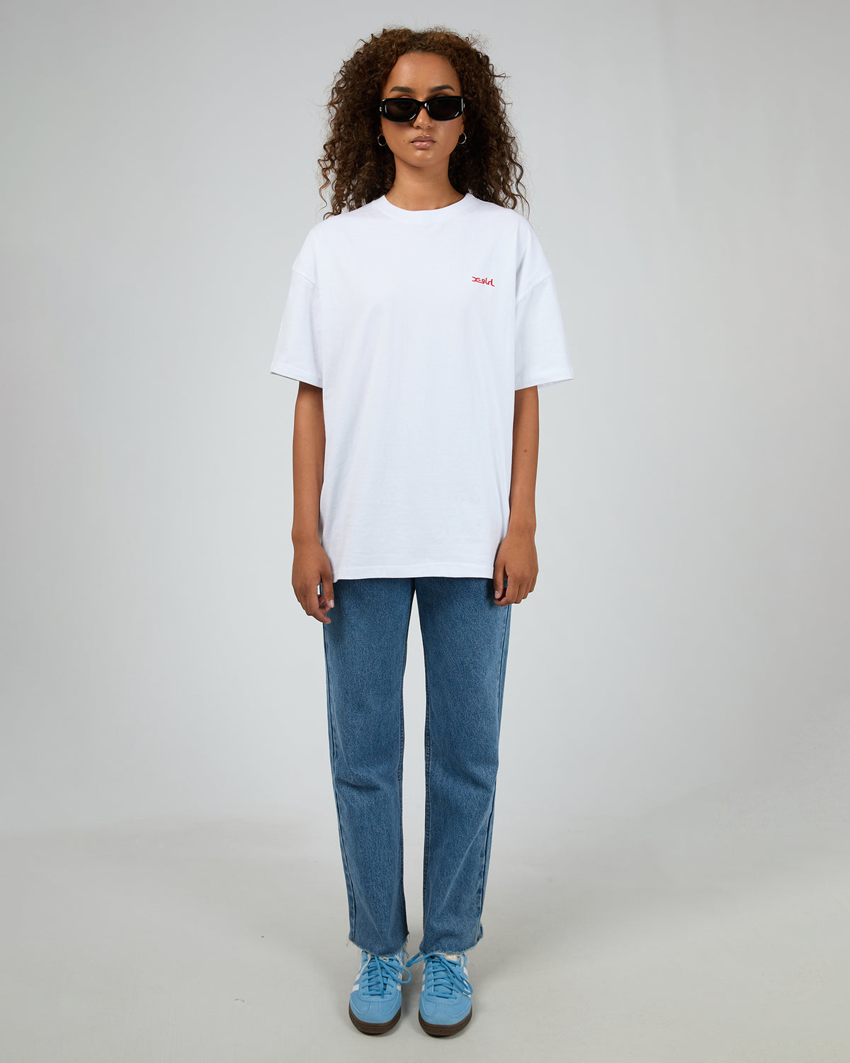 Strawberry Relaxed Tee White