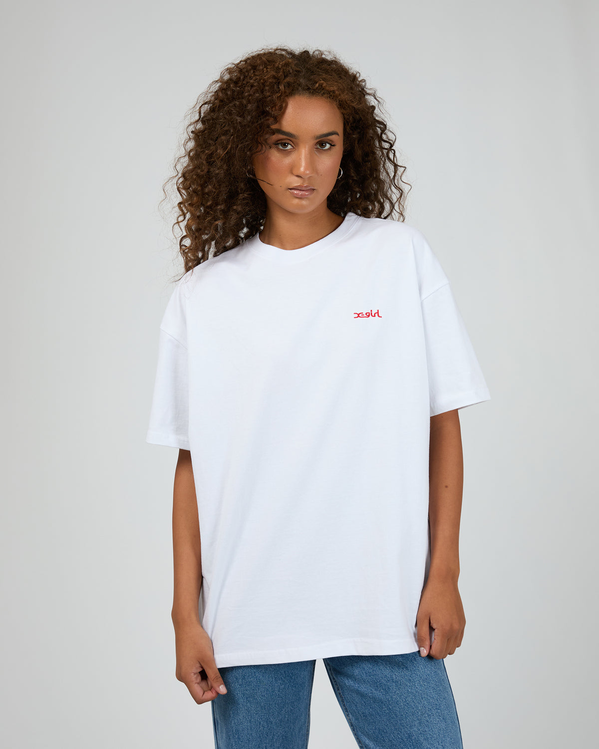 Strawberry Relaxed Tee White