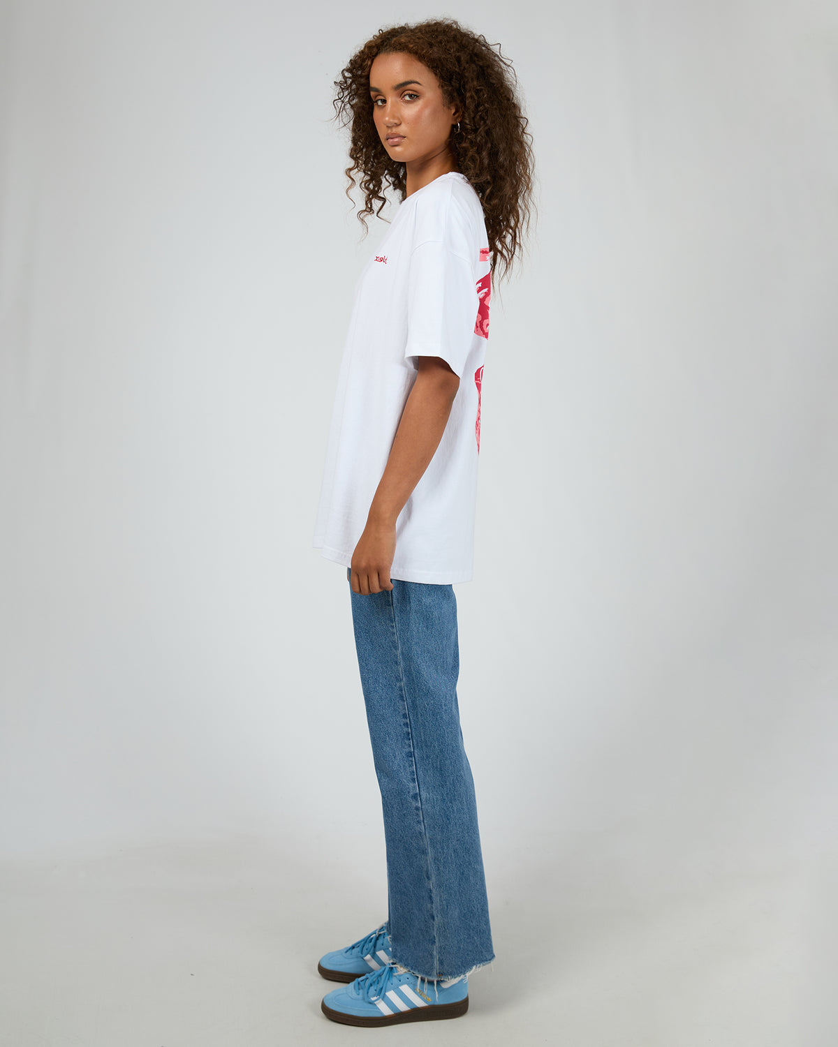 Strawberry Relaxed Tee White