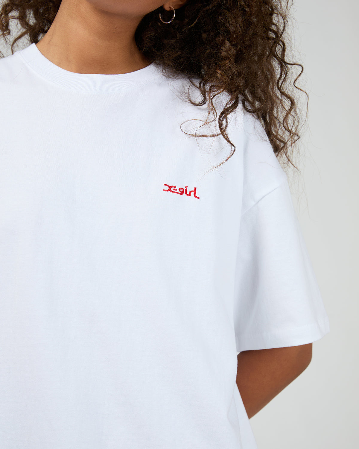 Strawberry Relaxed Tee White