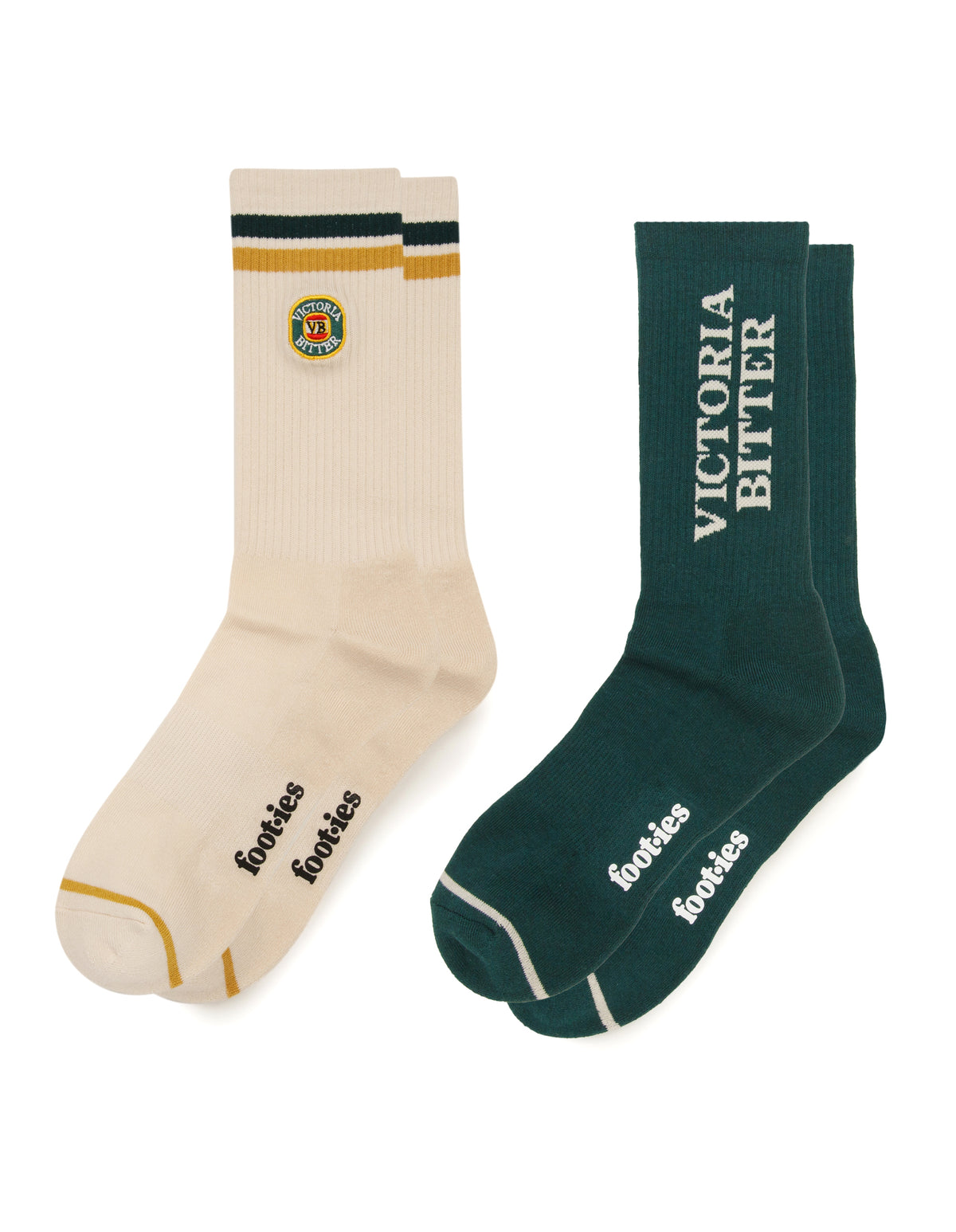Retro Fresh Sneaker Sock 2 Pack White Green