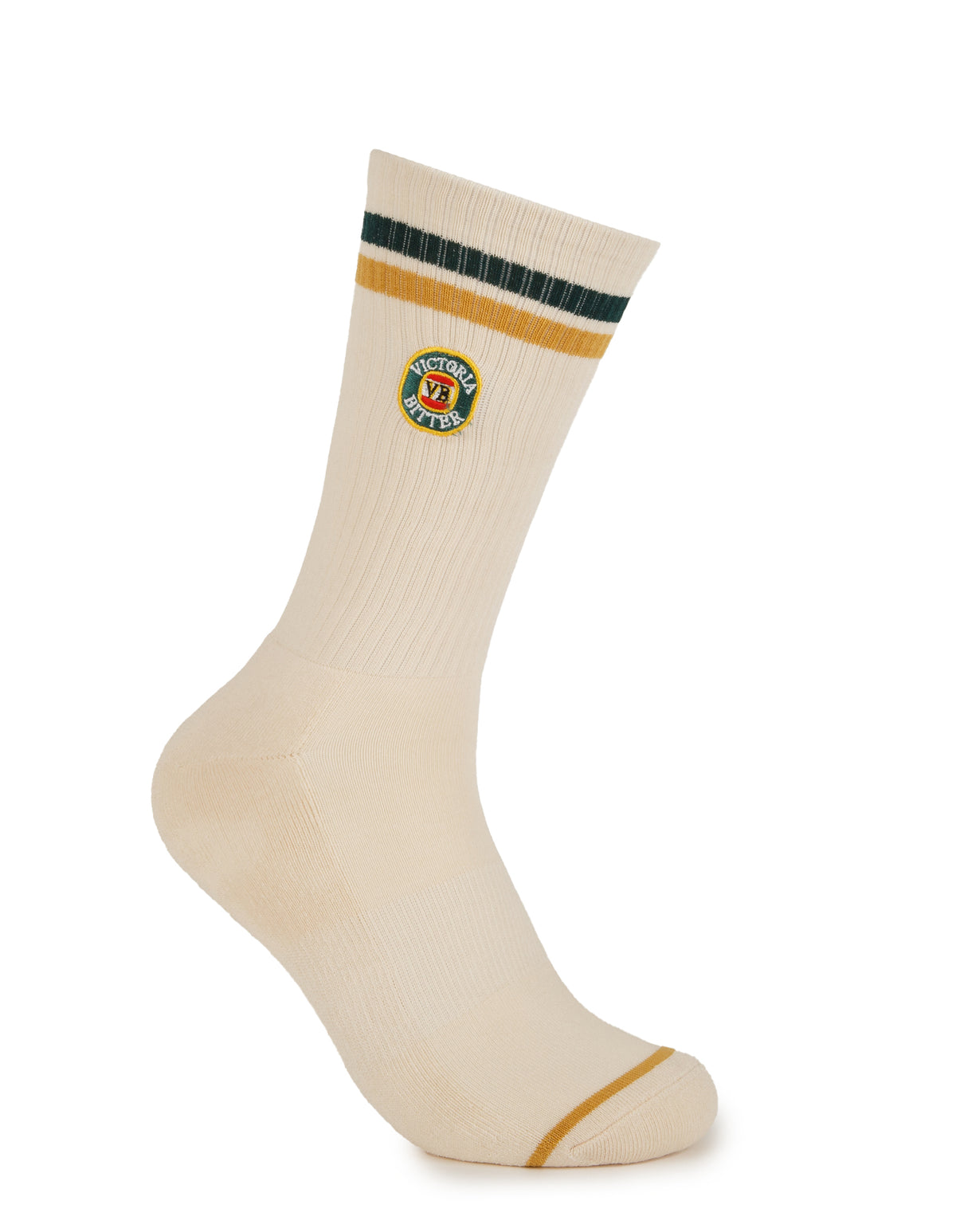 Retro Fresh Sneaker Sock 2 Pack White Green