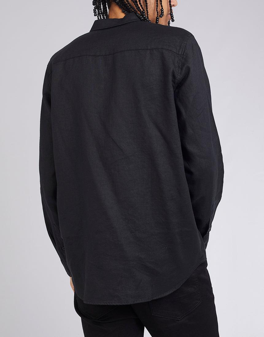 Linen L/s Shirt Black