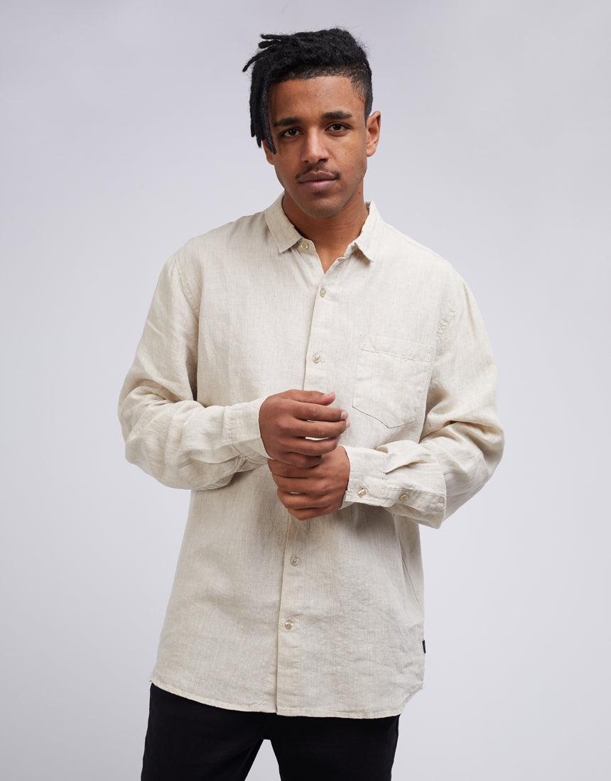 Linen Long Sleeve Shirt Natural
