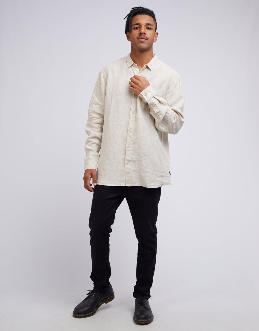 Linen Long Sleeve Shirt Natural