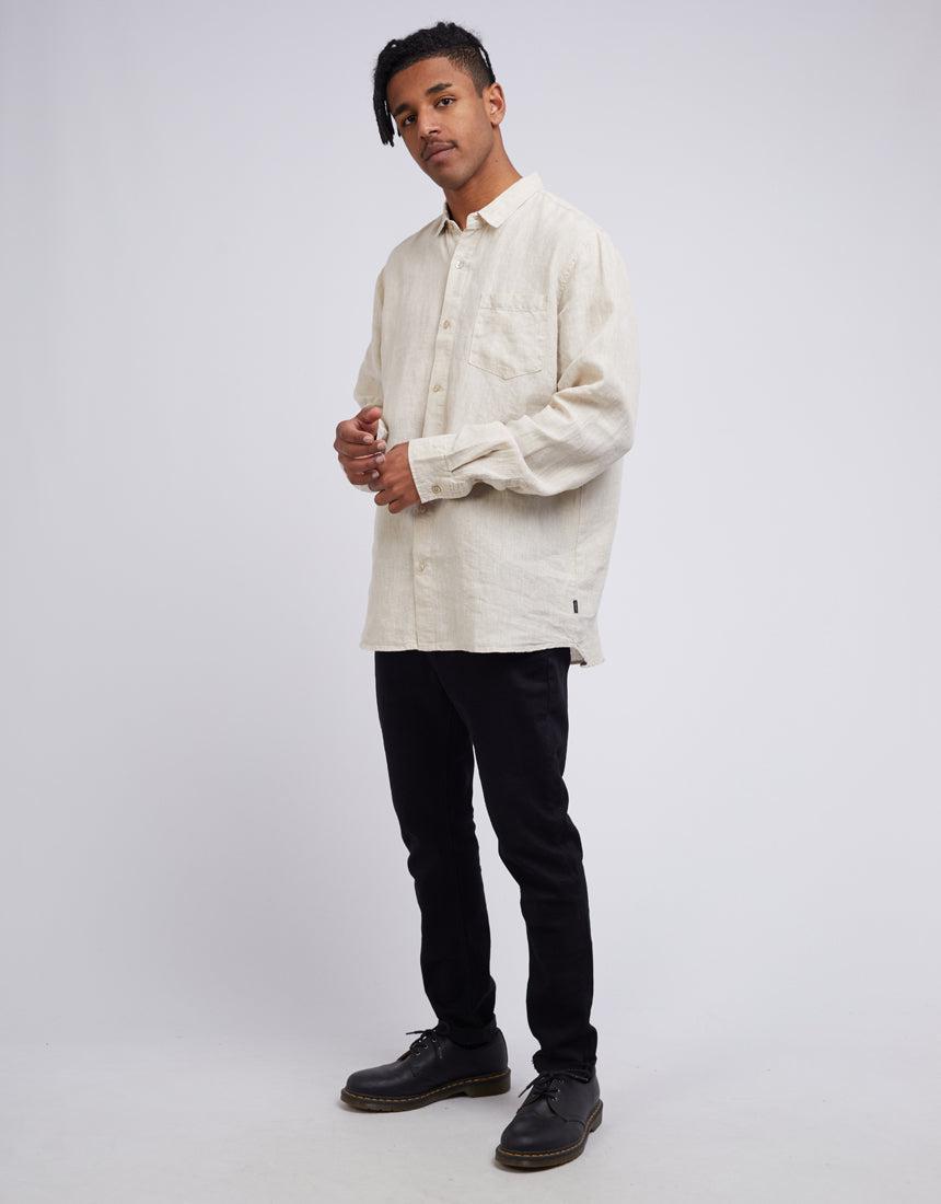 Linen Long Sleeve Shirt Natural