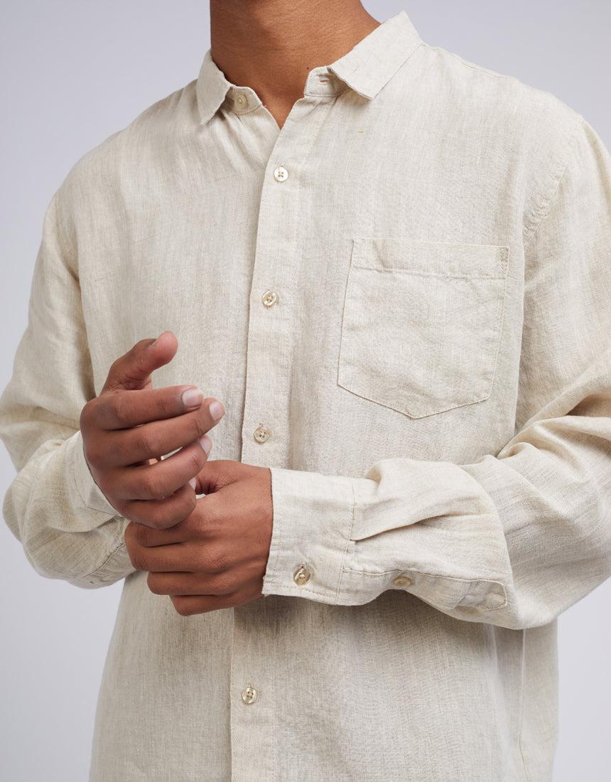 Linen Long Sleeve Shirt Natural