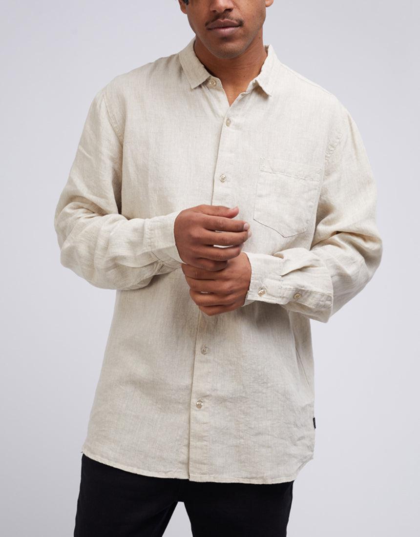 Linen Long Sleeve Shirt Natural