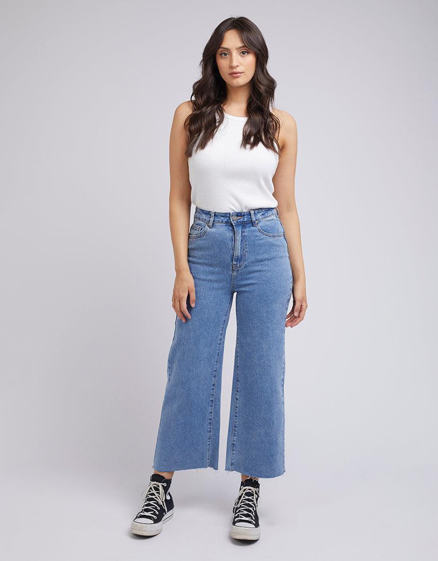 Charlie High Rise Wide Leg Jean Heritage Denim