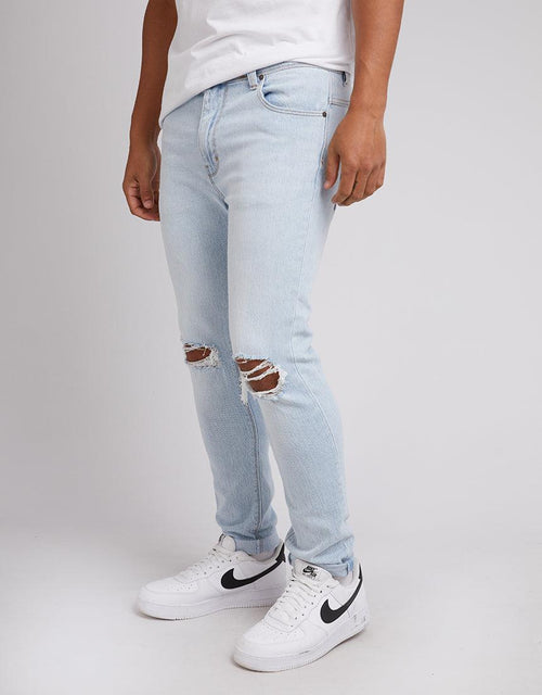 A Brand-A Dropped Skinny Mirror Rip Bleached Vintage-Edge Clothing