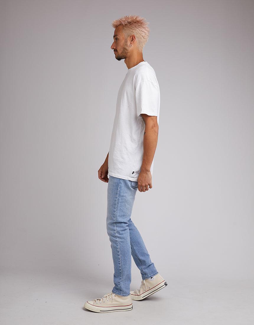 A Brand-A Dropped Skinny Stacked Butter Blu Bleached Vintage-Edge Clothing