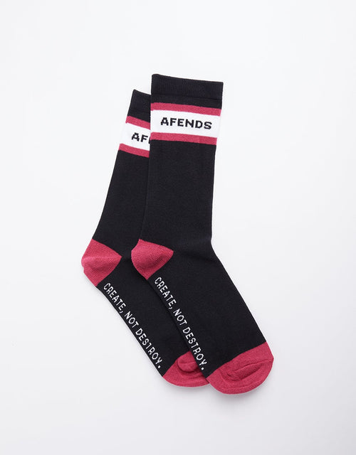 Afends-Campbell Socks Black-Edge Clothing