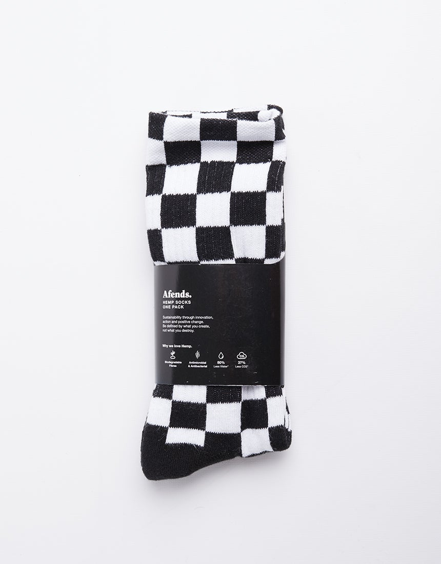 Afends-Chess Club Socks Black-Edge Clothing