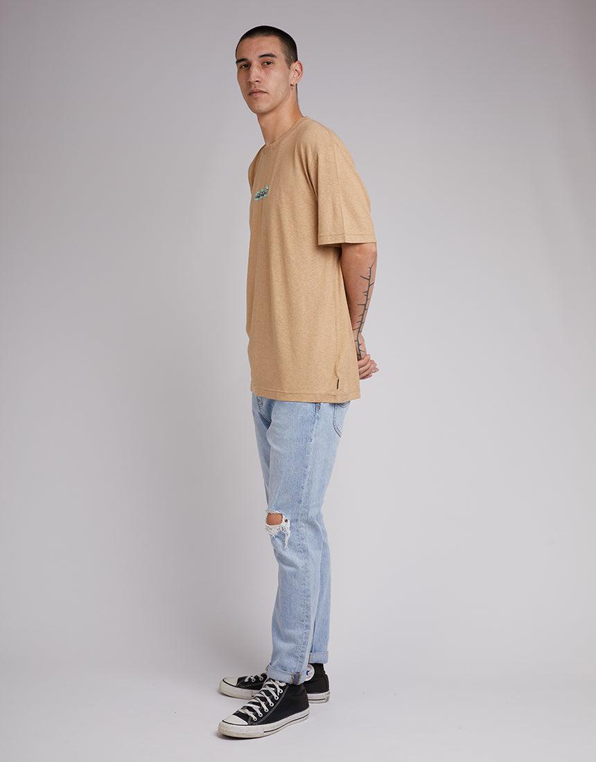 Afends-Heatwave Retro Fit Tee Tan-Edge Clothing