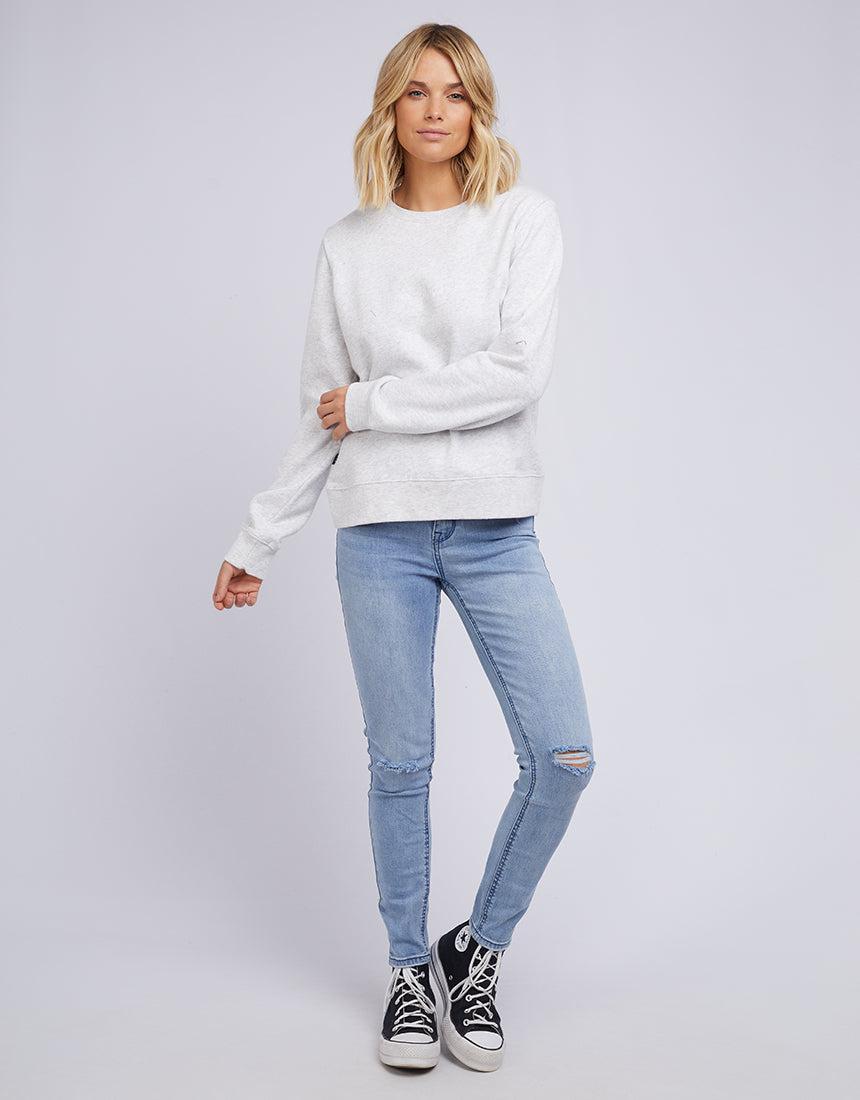 All About Eve-Aae Washed Crew Snow Marle-Edge Clothing