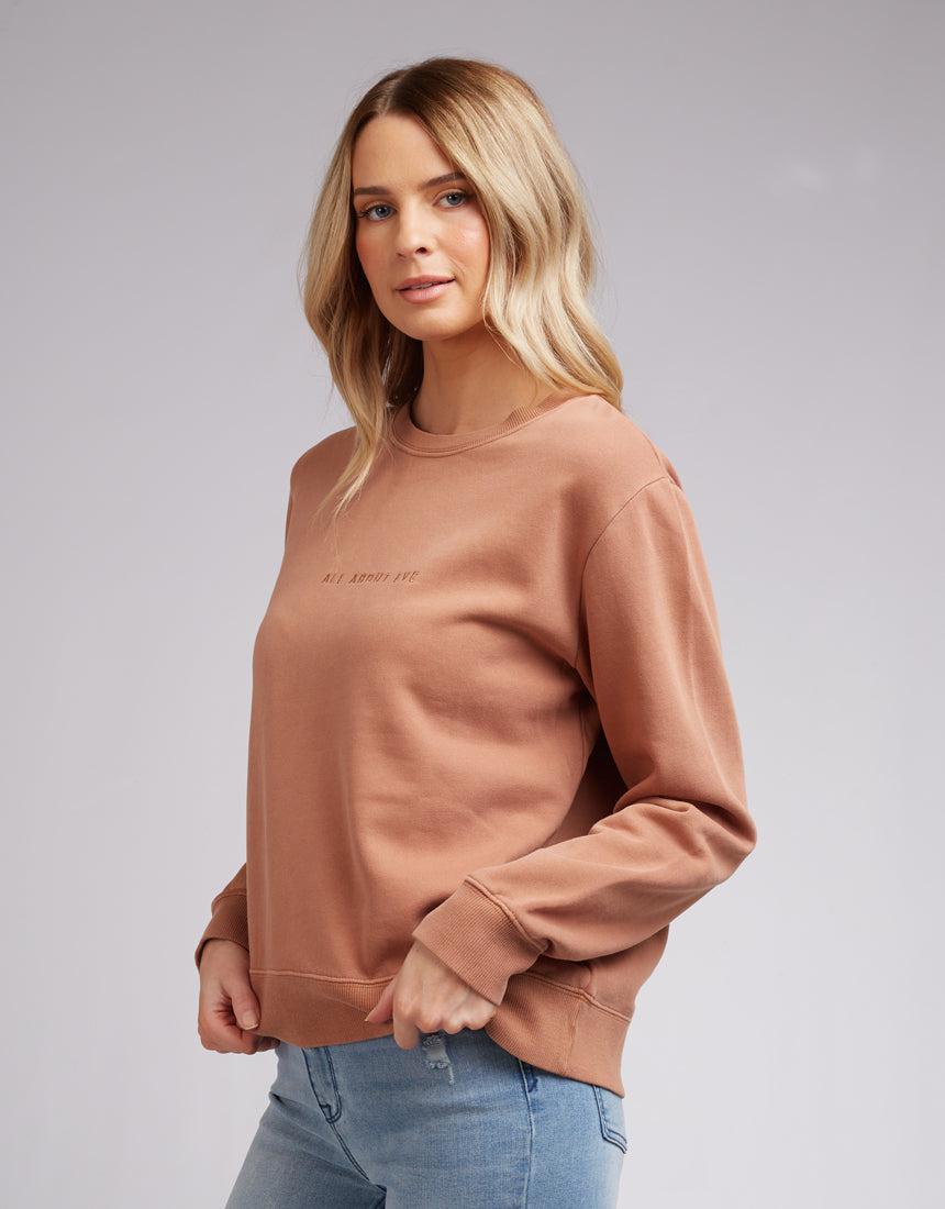 All About Eve-Aae Washed Crew Tan-Edge Clothing