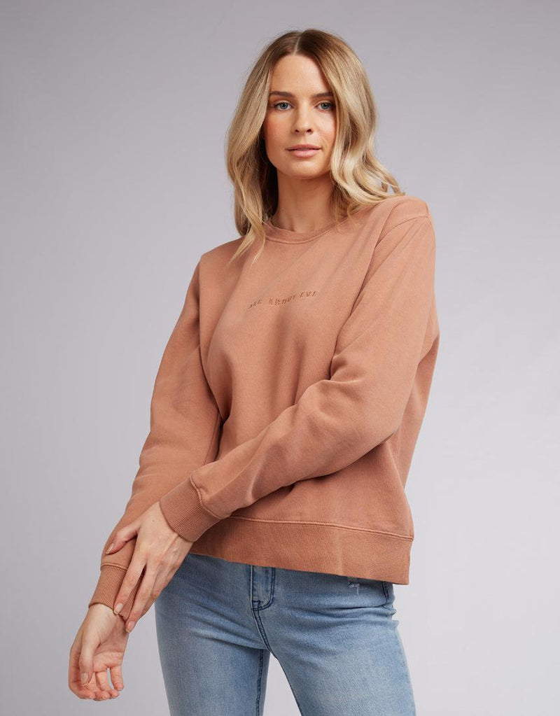 All About Eve-Aae Washed Crew Tan-Edge Clothing