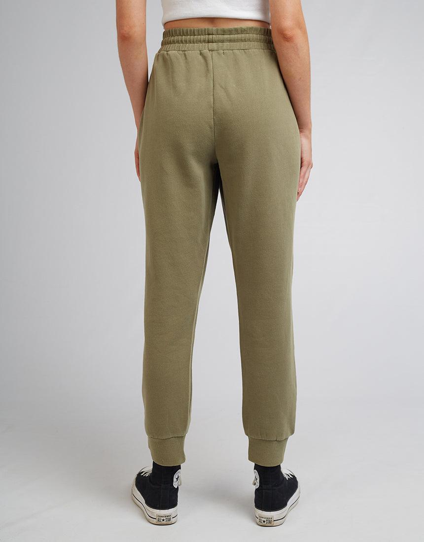 All About Eve-Aae Washed Trackpant Khaki-Edge Clothing