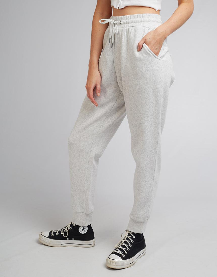 All About Eve-Aae Washed Trackpant Snow Marle-Edge Clothing