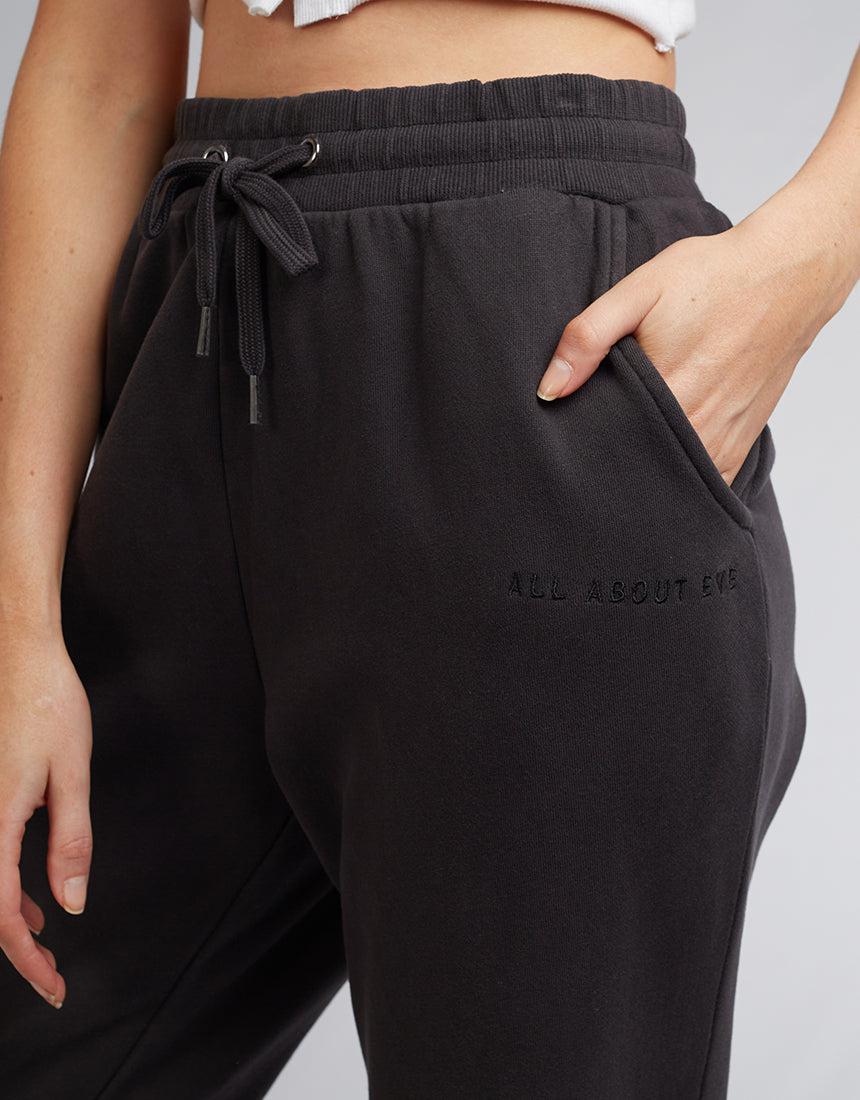 All About Eve-Aae Washed Trackpant Washed Black-Edge Clothing