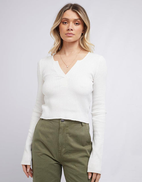 All About Eve-Alba Knit Top Vintage White-Edge Clothing