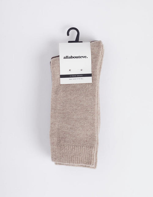 All About Eve-Blair Bed Socks - 2Pk Mult-Edge Clothing