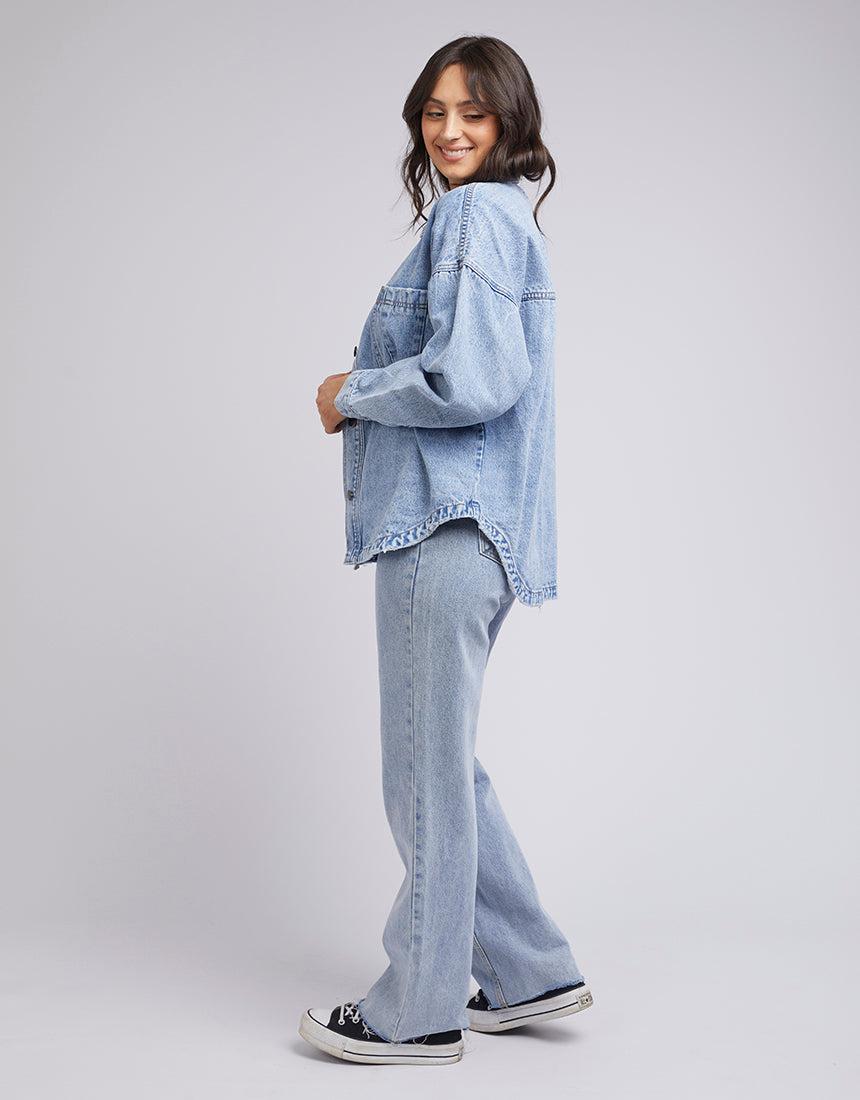 All About Eve-Dale Shacket Light Blue-Edge Clothing