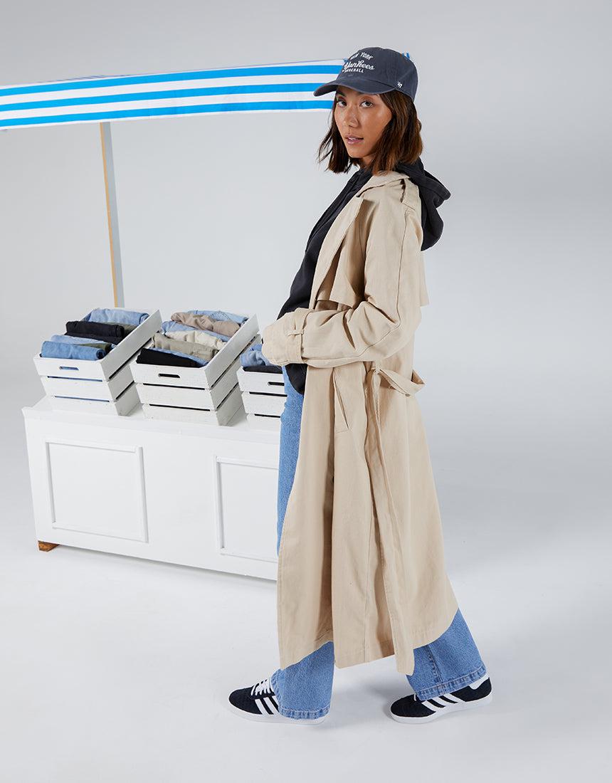 All About Eve-Emerson Trench Coat Tan-Edge Clothing
