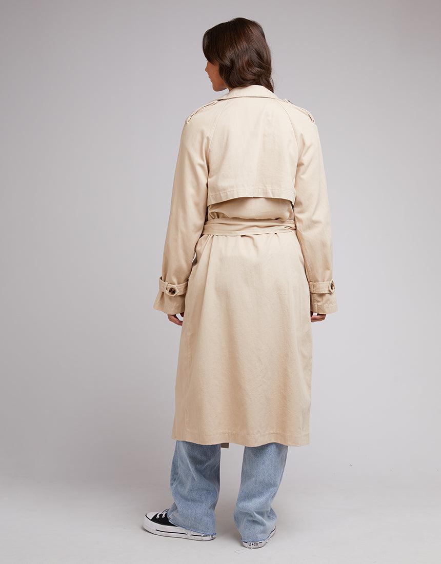 All About Eve-Emerson Trench Coat Tan-Edge Clothing