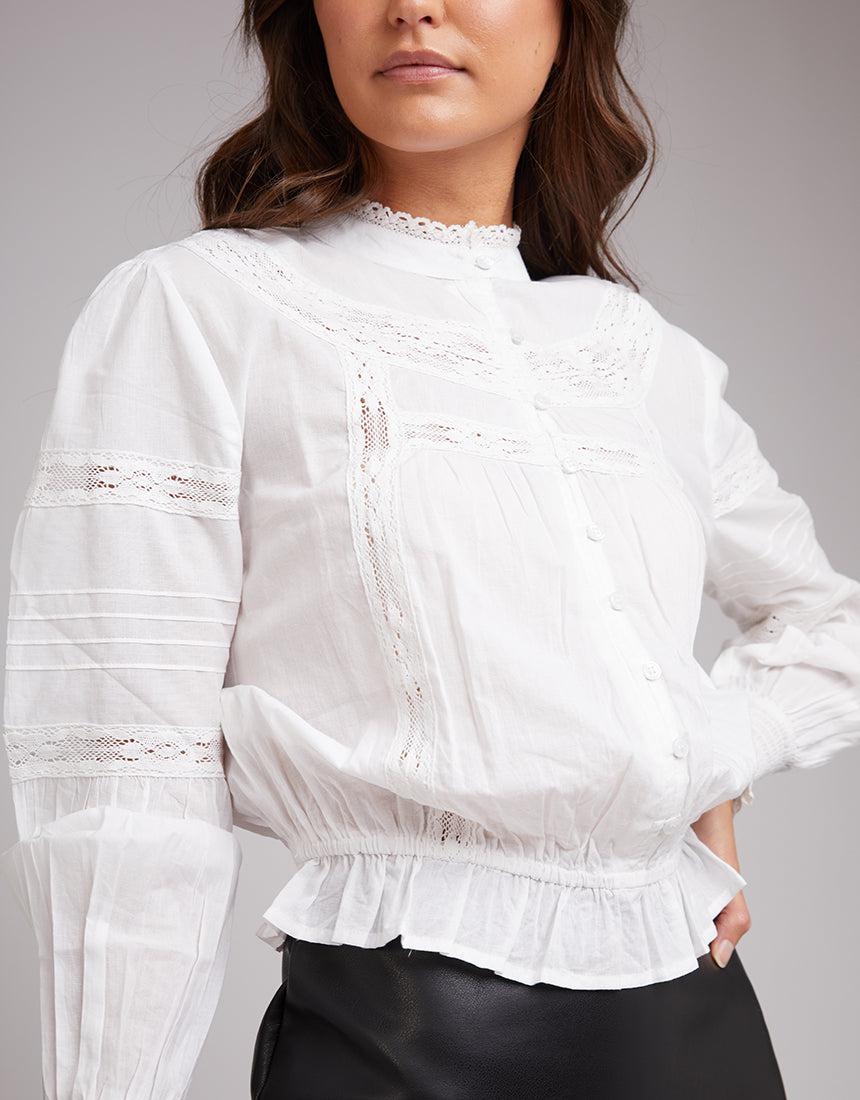 All About Eve-Paige Top White-Edge Clothing