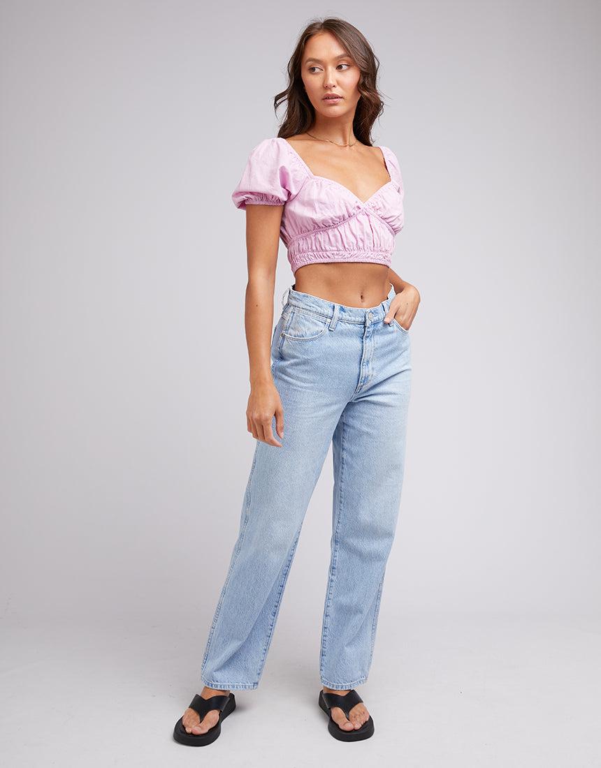 All About Eve-Pearl Top Purple-Edge Clothing