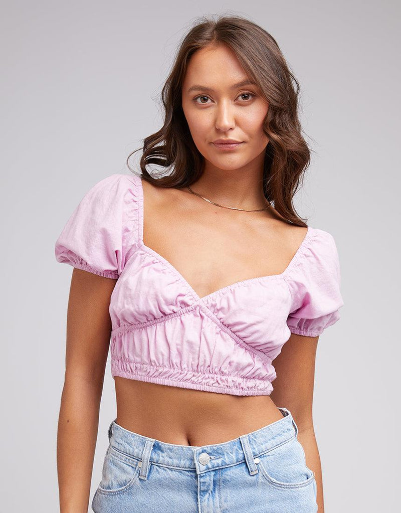 All About Eve-Pearl Top Purple-Edge Clothing