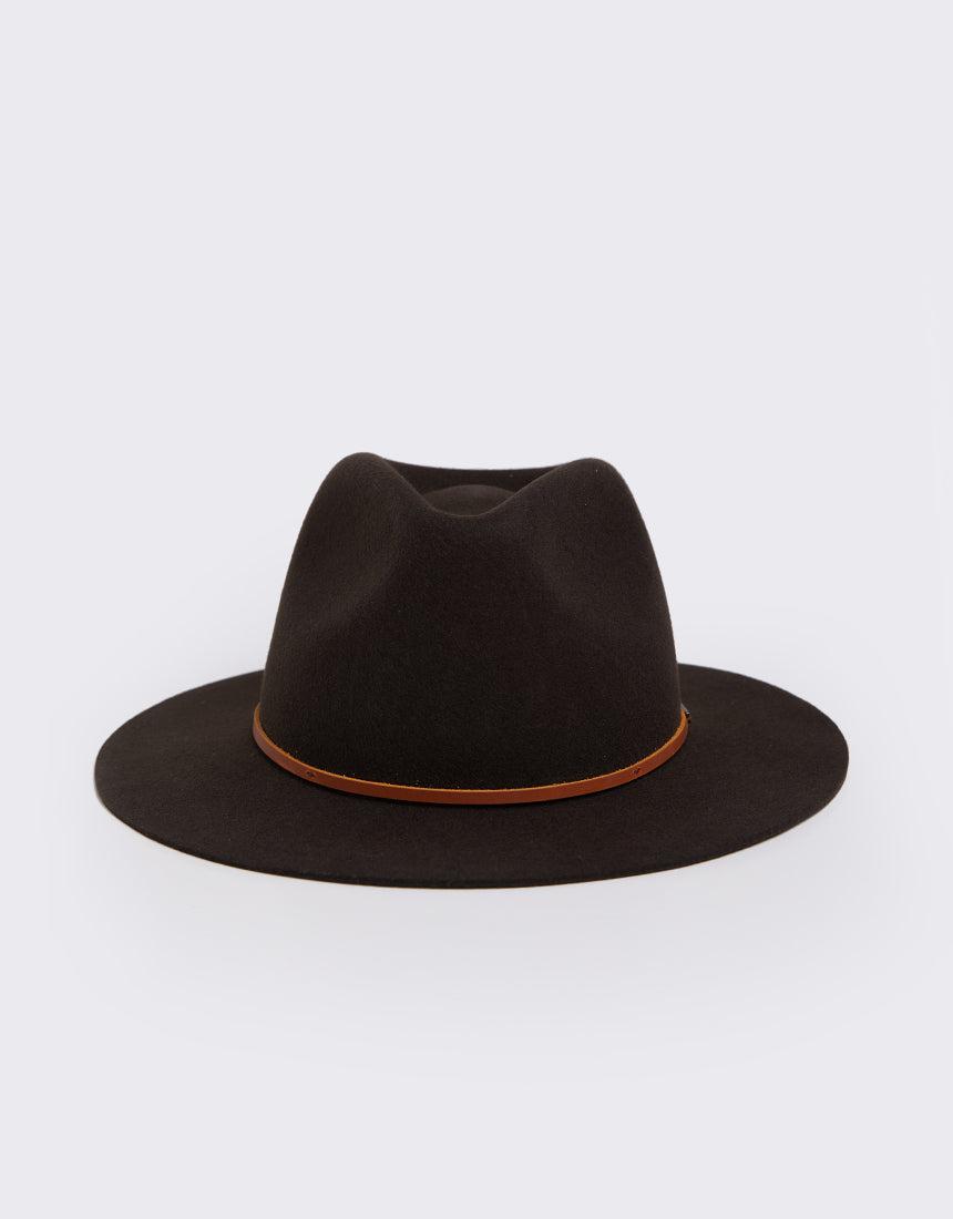 Brixton-Wesley Fedora Deep Brown-Edge Clothing