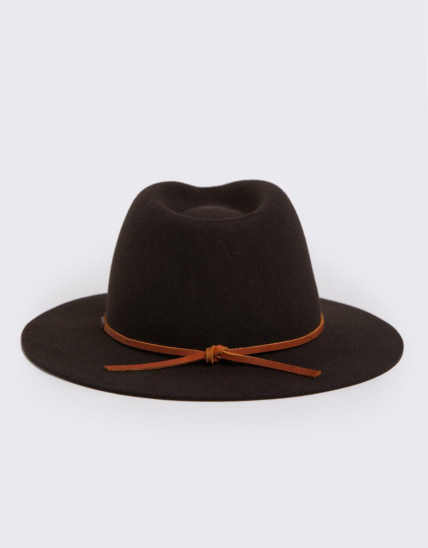 Brixton-Wesley Fedora Deep Brown-Edge Clothing