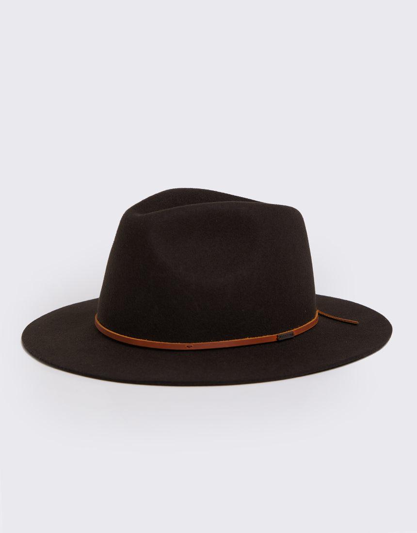 Brixton-Wesley Fedora Deep Brown-Edge Clothing